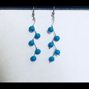 Turquoise Zigzag Earrings